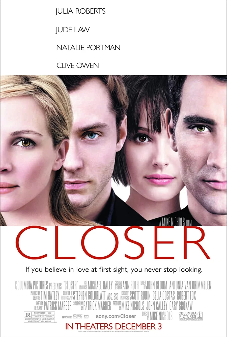 دانلود زیرنویس فارسی فیلم Closer 2004